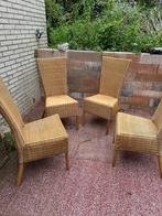 Rieten stoelen, Huis en Inrichting, Stoelen, Ophalen, Gebruikt, Bruin, Riet of Rotan