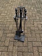 Smeedijzeren 5 delig haardstel, Ophalen, Gebruikt, Vrijstaande haard, Houthaard