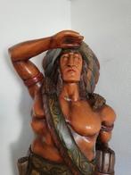 Massief Houten Indiaan Beeld, Antiek en Kunst, Ophalen