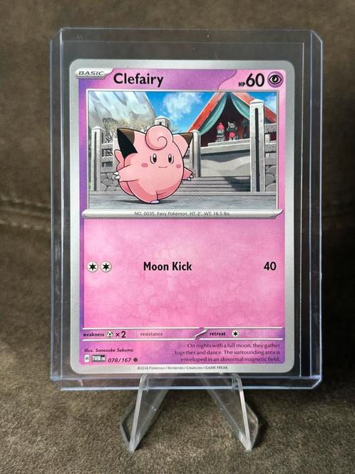 Clefairy #78 078/167 (Pokemon Twilight Masquerade), Hobby en Vrije tijd, Verzamelkaartspellen | Pokémon, Nieuw, Losse kaart, Ophalen of Verzenden