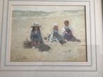 FRAAIE PRENT "" STRANDTAFEREEL "VAN EDOUARD VAN GOETHEM., Antiek en Kunst, Kunst | Schilderijen | Klassiek, Ophalen of Verzenden