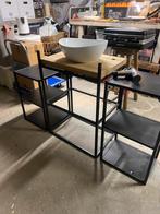 Badkamer - toiletmeubel eiken waskom, Huis en Inrichting, Badkamer | Badkamermeubels, Ophalen of Verzenden, Zo goed als nieuw