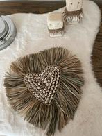 Nieuw schelpen raffia hart wandhanger, Ophalen of Verzenden, Nieuw