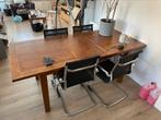 Uitschuifbare eettafel 4/6/8persoons met 6 stoelen, Huis en Inrichting, Tafels | Eettafels, Ophalen, Gebruikt, 50 tot 100 cm, Vijf personen of meer
