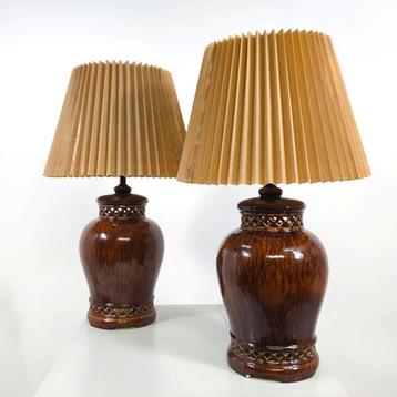 Vintage Porseleinen Lampen set schildpad Motief Aziatisch beschikbaar voor biedingen