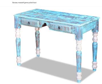Bureau massief gerecycled hout beschikbaar voor biedingen