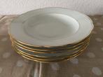 Diepe borden  wit met gouden rand, Ophalen of Verzenden