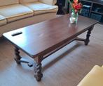 Eiken salontafel met draaipoten, Ophalen, Gebruikt, 100 tot 150 cm, 50 tot 100 cm