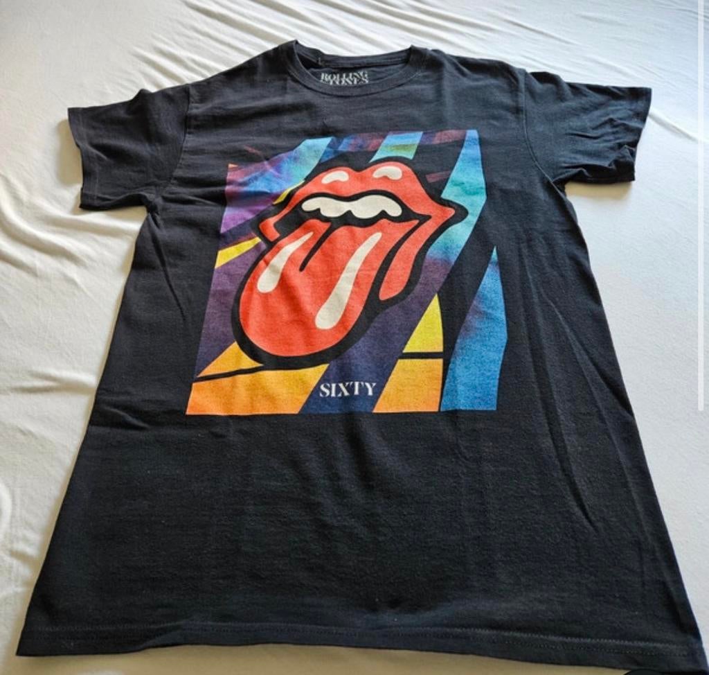 Rolling Stones T-shirt - Vintage Rock!, Kleding | Dames, T-shirts, Verzenden, Zwart, Zo goed als nieuw, Korte mouw