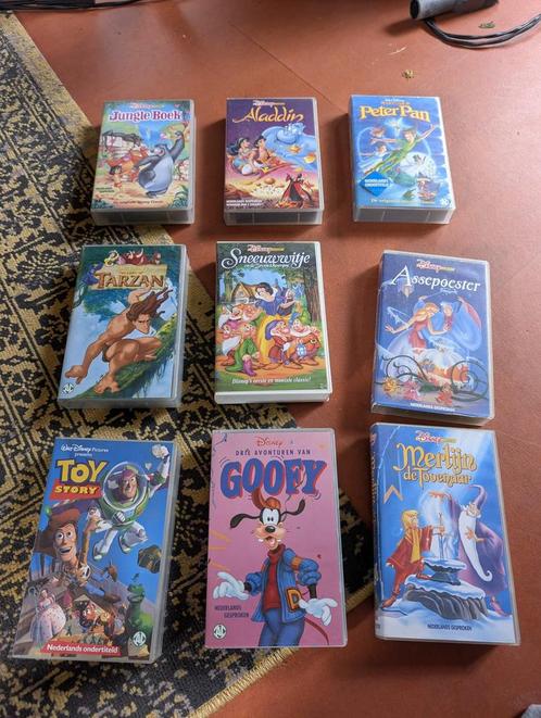 Partij van 53 videobanden voor kinderen, 20 euro, Cd's en Dvd's, VHS | Kinderen en Jeugd, Gebruikt, Tekenfilms en Animatie, Tekenfilm