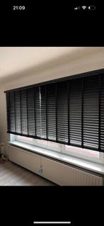 Zwarte houten jaloezieën 160x180 (2 stuks), Huis en Inrichting, Ophalen, Zo goed als nieuw, Zwart, 150 tot 200 cm