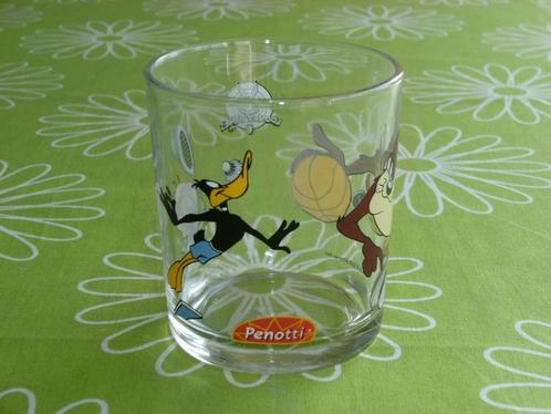 Glas Looney Tunes - Tweety - Daffy Duck - Taz - Penotti 2000, Verzamelen, Overige Verzamelen, Zo goed als nieuw, Ophalen of Verzenden