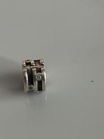Pandora clip zirconia, Sieraden, Tassen en Uiterlijk, Bedels, Ophalen of Verzenden, Zo goed als nieuw, Zilver, Pandora