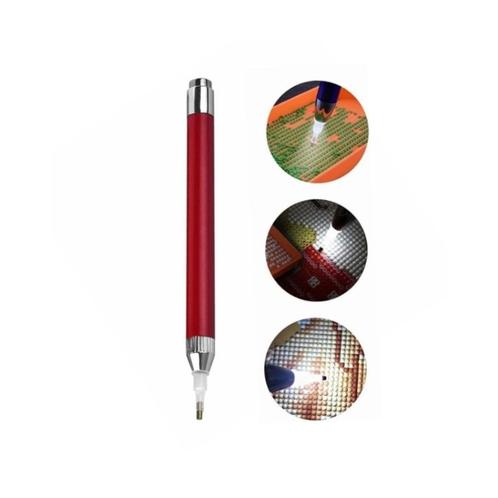 Diamond Painting Pen met Licht Rood, Hobby en Vrije tijd, Knutselen, Nieuw, Knutselwerk, Ophalen of Verzenden