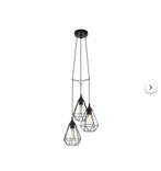 Retro Hanglamp met 3 Lampen, Huis en Inrichting, Lampen | Hanglampen, Ophalen, Zo goed als nieuw, Metaal, Minder dan 50 cm