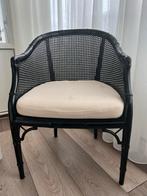 4 Zwarte Rotan Stoelen met Kussens - Zeer Goed!, Ophalen, Zwart, Riet of Rotan, Zo goed als nieuw