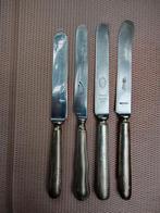 Vier verschillende oude messen met zilveren handvat, Antiek en Kunst, Ophalen of Verzenden