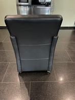 6 Leren eetkamer stoelen, Gebruikt, Zwart, Leer, Ophalen of Verzenden