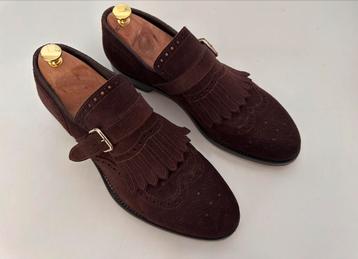 Santoni loafers monkstrap mt. 9 / 43.5 Goodyear suède NIEUW! beschikbaar voor biedingen