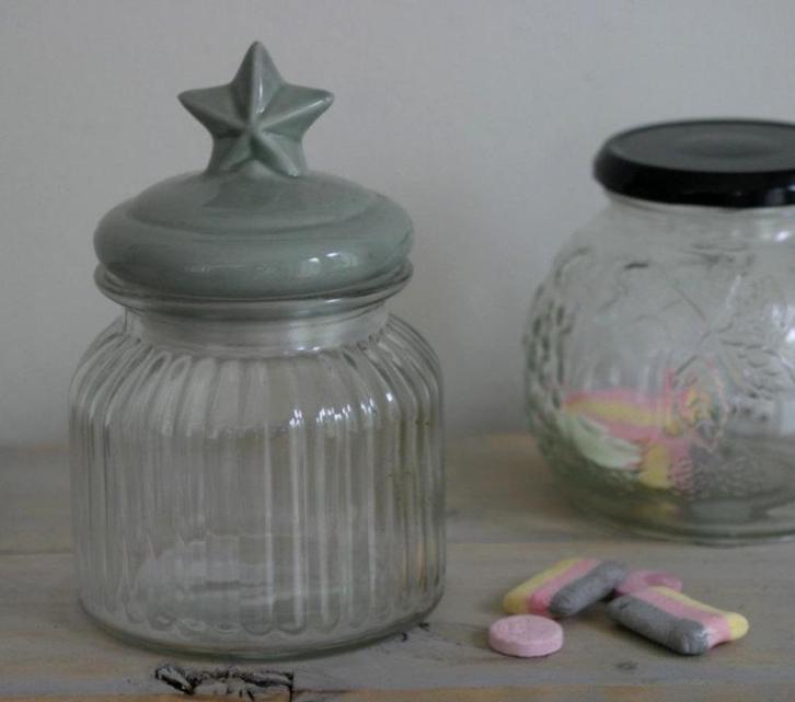 Glazen voorraadpot met ster (nieuw), Diversen, Kerst, Nieuw, Ophalen of Verzenden