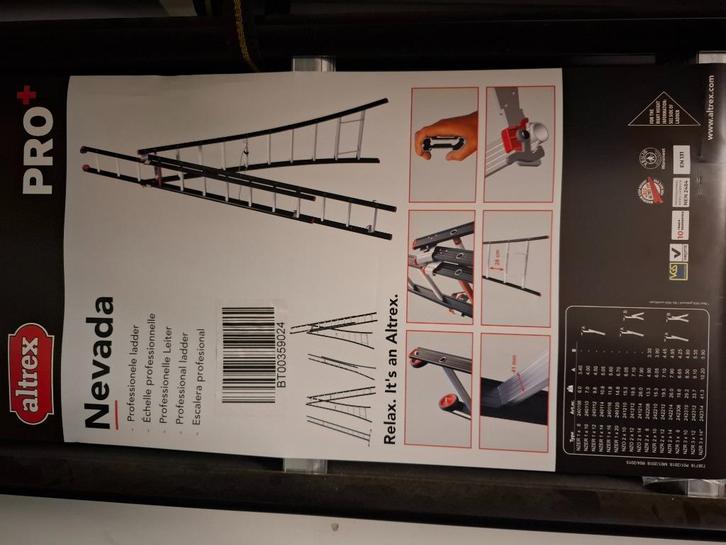 Altrex NZER 1x12 Enkele ladder, Doe-het-zelf en Verbouw, Ladders en Trappen, Nieuw, Ladder, 4 meter of meer, Ophalen