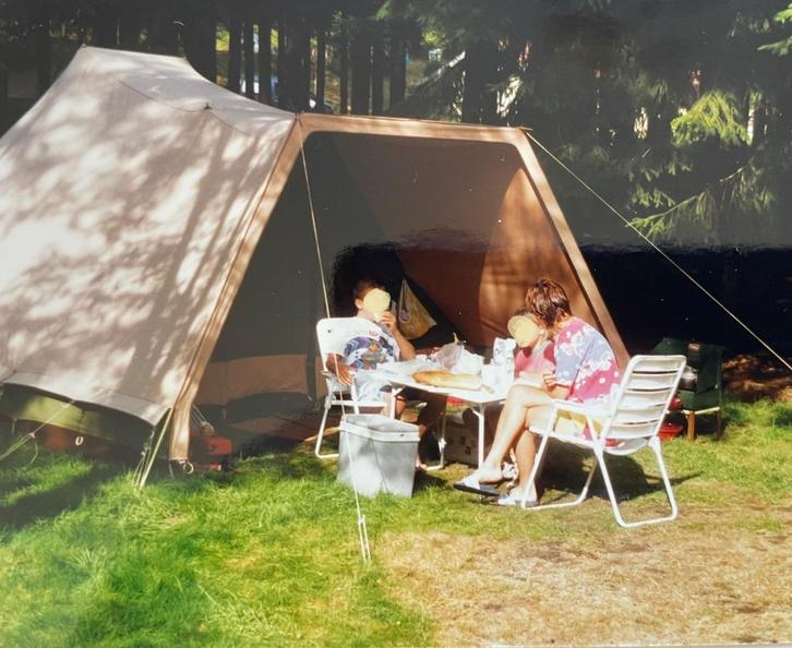 Gezinstent 6 x 4 meter, Caravans en Kamperen, Tenten, tot en met 6, Gebruikt, Ophalen