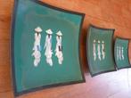 Schalen, vierkant. Vietnamees lakwerk met parelmoer., Antiek en Kunst, Ophalen of Verzenden