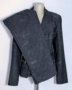 Blauwkleurig designer capri broekpak van Tony Lamarca, Maat 38/40 (M), Kostuum of Pak, Zo goed als nieuw, Verzenden