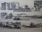 litho Kraantje Lek Ruine Brederode Bloemendaalse duinen 1890, Antiek en Kunst, Verzenden