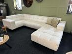 U bank in creme stof nieuw!, Huis en Inrichting, Ophalen, Nieuw, Stof