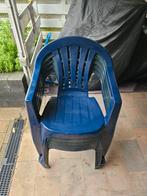 5 Kuipstoelen: 2 Blauw, 3 Groen, Tuin en Terras, Tuinstoelen, Ophalen, Gebruikt, Plastic, Stapelbaar
