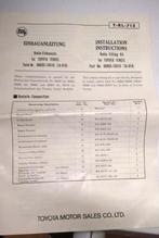 Inbouwinstructie autoradio Tenradio T-RL-715, Ophalen of Verzenden, Nieuw