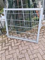 Dubbel staafmat inlooppoortje, Tuin en Terras, Ophalen, Zo goed als nieuw, IJzer, Dubbelstaafmat hekwerk