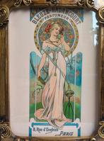 Litho Alphonse Mucha Parfum Barok Art Nouveau Frame, Antiek en Kunst, Kunst | Litho's en Zeefdrukken, Ophalen of Verzenden