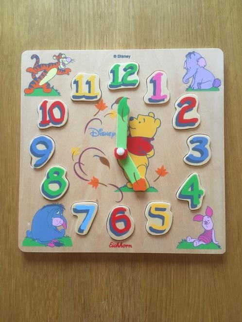 Houten Disney (Pooh) klok, Verzamelen, Disney, Zo goed als nieuw, Overige typen, Winnie de Poeh of vrienden, Ophalen of Verzenden