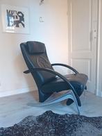 ROLF BENZ RB 3100. Zwart leder. Modern design. Relaxfauteuil, Ophalen, Gebruikt, 75 tot 100 cm, Metaal