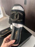 Chanel Slippers Maat 40 - Zo Goed Als Nieuw!, Slippers, Zwart, Ophalen of Verzenden, Zo goed als nieuw