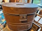 Mooie grote blikken trommel, hoedendoos, Ophalen of Verzenden