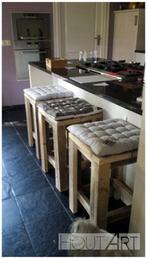 Kruk / Barkruk WOOD steigerhout!, Huis en Inrichting, 5 krukken of meer, Met voetsteun, Nieuw, Ophalen of Verzenden