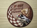 RNLAF patch F-16 Fighting Falcon Vliegbasis Volkel desert 2, Verzamelen, Embleem of Badge, Nederland, Luchtmacht, Verzenden