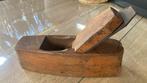 Vintage houten blokschaaf met blad en wig. Zwaar en solide, Ophalen of Verzenden