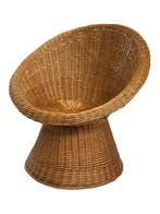 Vintage rotan fauteuil kuipstoel jaren 60, Vintage, Gebruikt, Vintage, Vintage