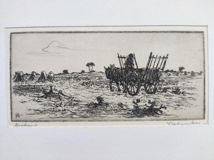 Johan Hemkes (1894-1988) - Ets Brabant, Antiek en Kunst, Kunst | Etsen en Gravures, Ophalen of Verzenden