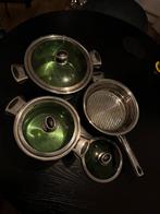 Diverse pannen en deksels, Huis en Inrichting, Keuken | Potten en Pannen, Ophalen, Gebruikt, Pannenset, Rvs