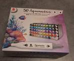 Nieuwe 50 Aquamarkers - Brush & Fine Tip, Hobby en Vrije tijd, Tekenen, Ophalen, Nieuw, Potlood of Stift