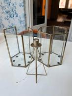 GRATIS! Glazen windlichten Sissy Boy + messing kaarsenhouder, Huis en Inrichting, Woonaccessoires | Kandelaars en Kaarsen, Ophalen