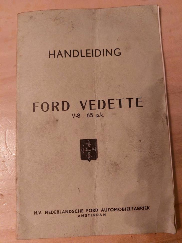 Ford Vedette V8 65pk Handleiding, Auto diversen, Handleidingen en Instructieboekjes, Ophalen of Verzenden