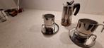 Barletti 2-kops percolator + kopjes, Afneembaar waterreservoir, Gebruikt, Overige modellen, Gemalen koffie