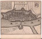 Kampen. Campen. Plattegrond. Guicciardini ca.1660, Antiek en Kunst, Kunst | Etsen en Gravures, Ophalen of Verzenden