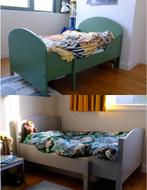 Twee (of een) meegroeibedden massief hout Ikea lattenbodems, Ophalen, Gebruikt, Lattenbodem, Minder dan 140 cm